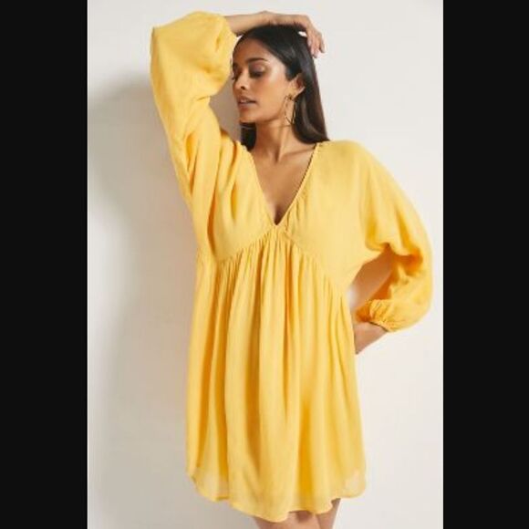 Anthropologie Forever That Girl Sheer Flowy Mini Dress NWT XXS - Picture 1 of 7
